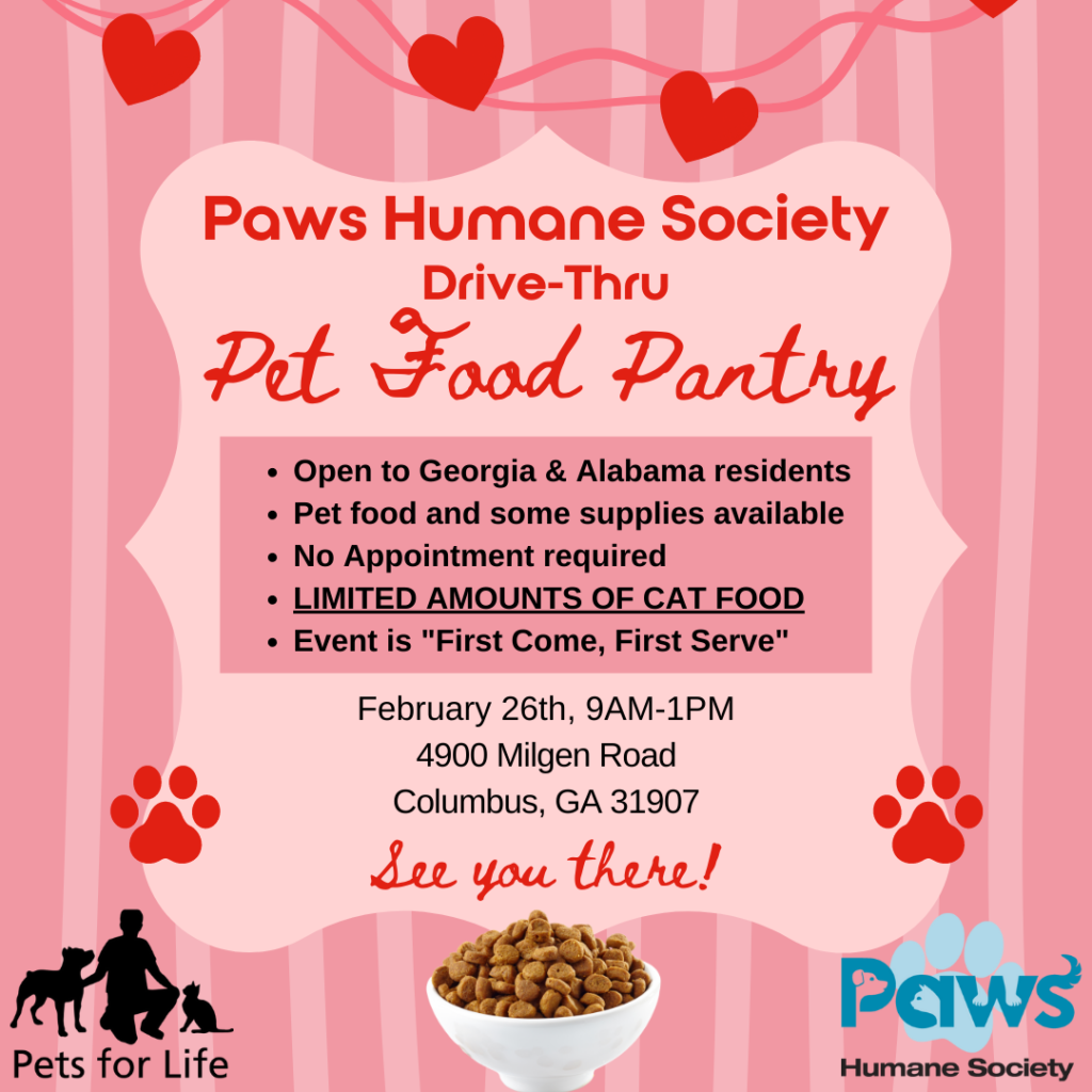 Pet Food Pantry Paws Humane Society